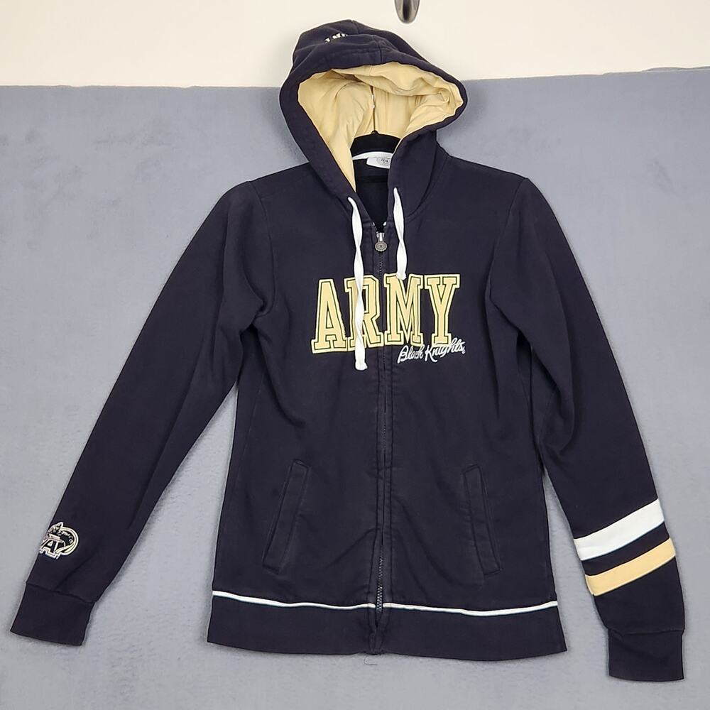 ARMY BLACK NIGHTS Hoodie Unisex Small Black Full Zip CHAMPION West Point NCAA